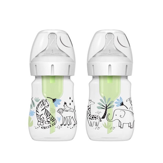 Dr. Brown'S Pack Options+ Biberón Boca Ancha Selva Pp 2uds