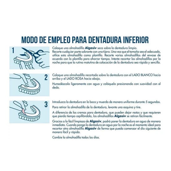 Algasiv Almohadillas Adhesivas Protesis Inferior 18uds Algasiv Almohadillas Adhesivas Protesis Inferior 18uds