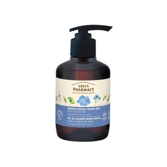 Green Pharmacy Gel Nettoyant Doux Aloe et Huile de Lin 270 ml