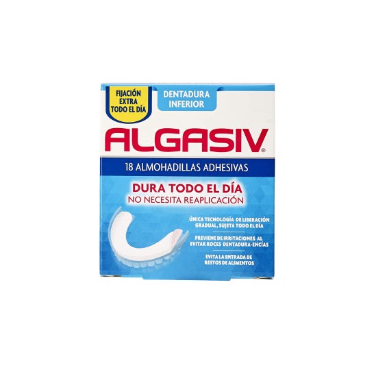 Algasiv Almohadillas Adhesivas Protesis Inferior 18uds