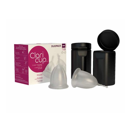 Claripharm Duopack Claricup 2 Cups Colorless T3 + Box