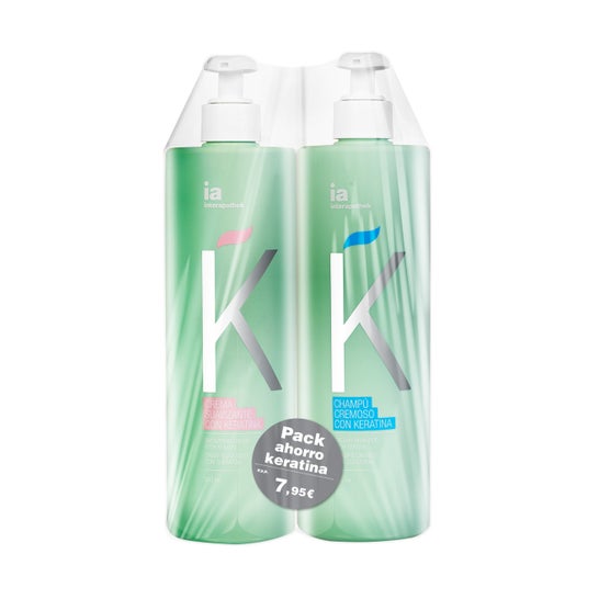 Interapothek Pack Kératine Shampooing + Crème Capillaire 2x500ml
