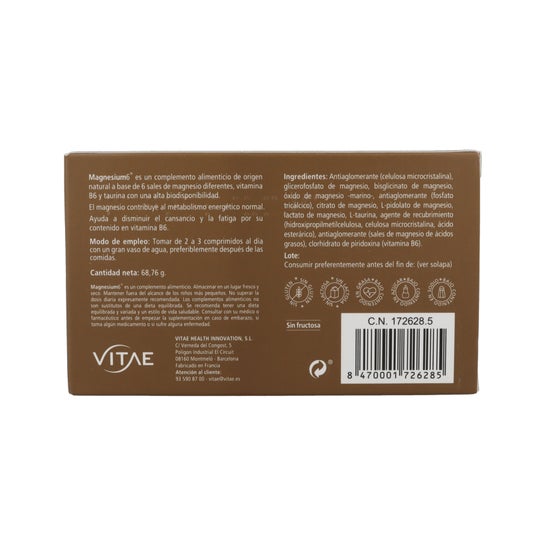 Vitae Magnesium6 60 Comprimés