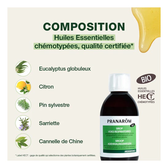 Pranarôm Aromaforce Sirop Voies Respiratoires Bio 225ml Pranarôm Aromaforce Sirop Voies Respiratoires Bio 225ml
