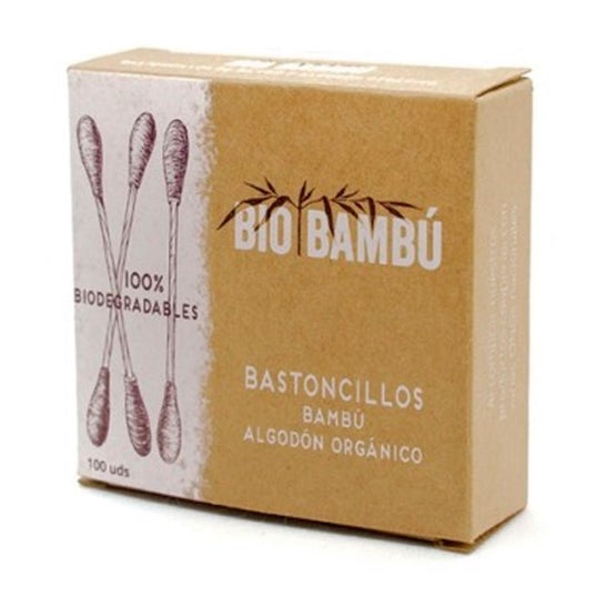 Biobamboo Bambou & coton biologique Tiges de coton 100 pcs