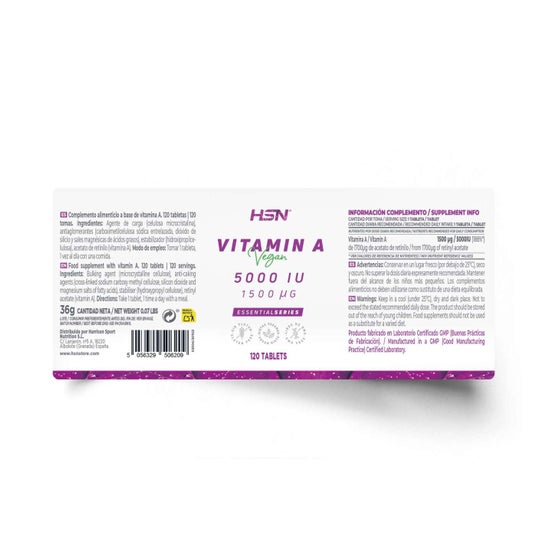HSN Vitamina A 5000UI 120comp