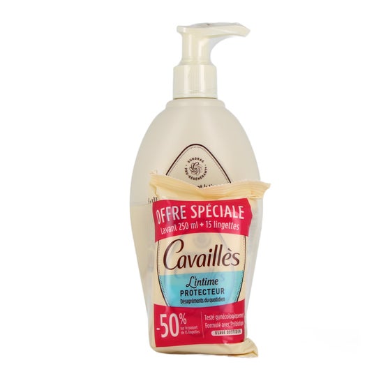 Cavaillès Soin Lavant Intime Protecteur Gel 250 ml + 15 Lingettes