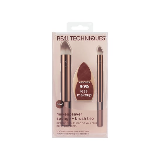 Real Techniques Makeupsaver Trio Éponge et Pinceaux 3 Unités