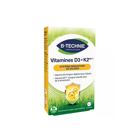 B-Technie Vitamines D3 + K2 60 Comprimés À Croquer