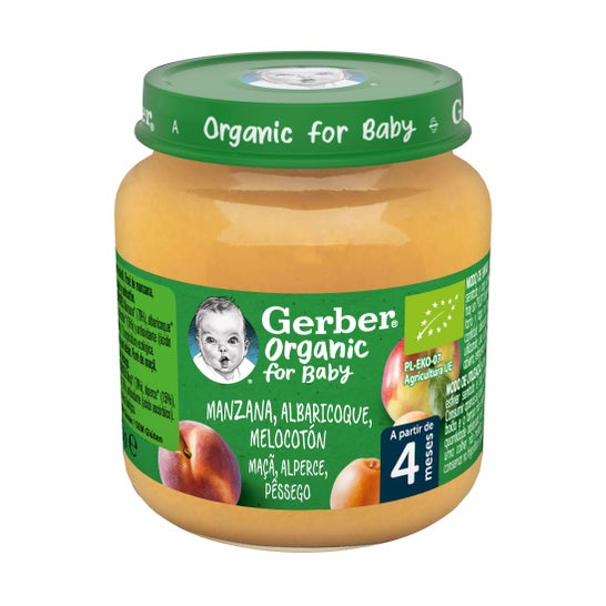 Gerber Organic Manzana Albaricoque Melocotón