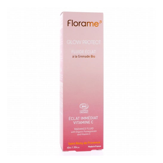 Florame Glow Protect Fluide Éclat à la Grenade Bio 40 ml