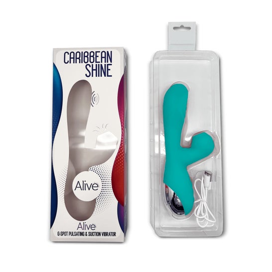Alive Caribbean Shine Vibrateur Aspiration Clitoridienn Bleu 1 Unité