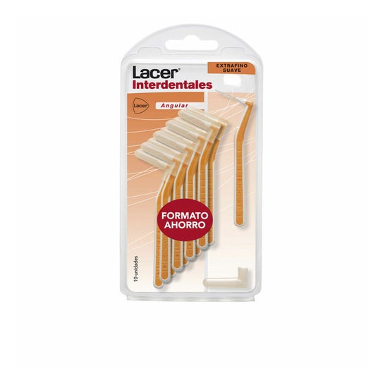 Lacer™ Brossettes interdentaires Angulaires Ultra Fines Souples 10 u.