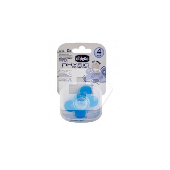 Tétine en silicone Chicco™ confort anatomique anatomique confort anatomique 4 M+ bleu