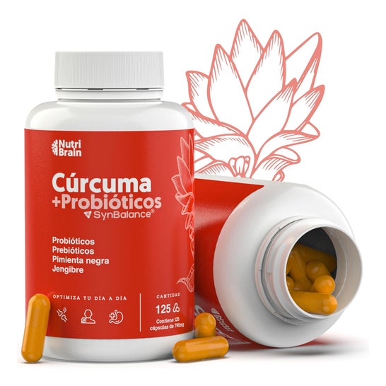 Nutribrain Cúrcuma con Probióticos y Prebióticos 125caps