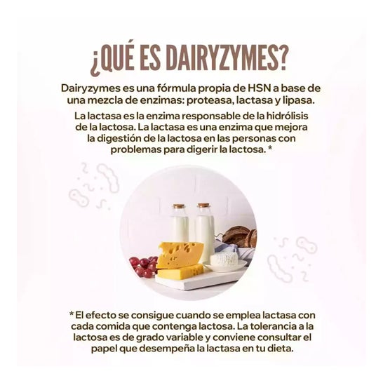 HSN Dairyzymes Mezcla de Enzimas 120vcaps