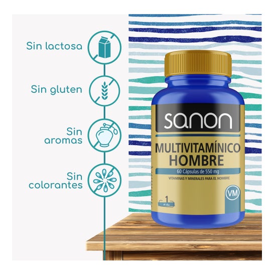 Sanon Multivitamínico Hombre 550mg 60 Gélules