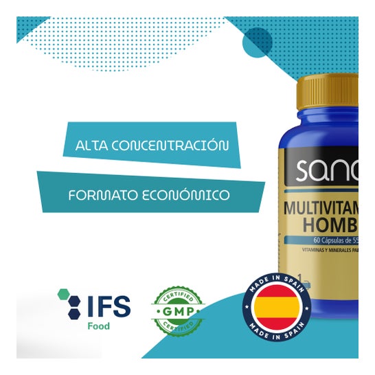 Sanon Multivitamínico Hombre 550mg 60 Gélules