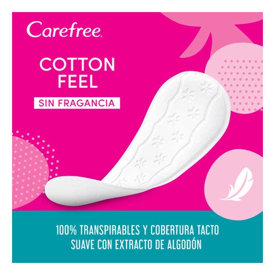 Carefree Cotton Toallas Diarias 20uds