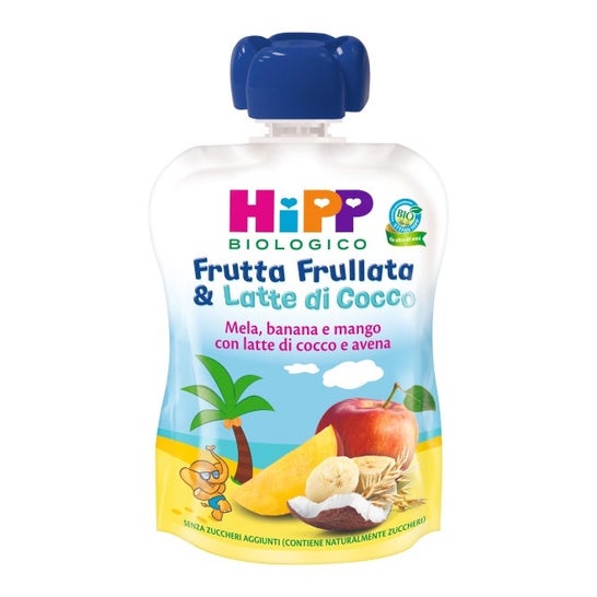 Hipp Fruit Smoothie & Coconut Milk Pomme Banane Mangue 90g