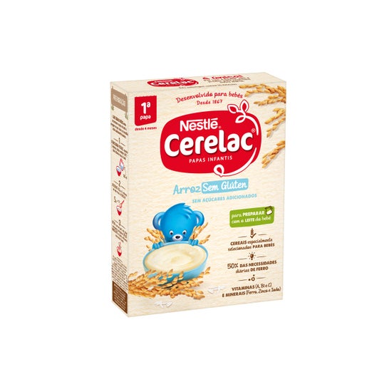 Nestlé Cerelac 1º Papilla Arroz Sin Gluten 4M+ 250g