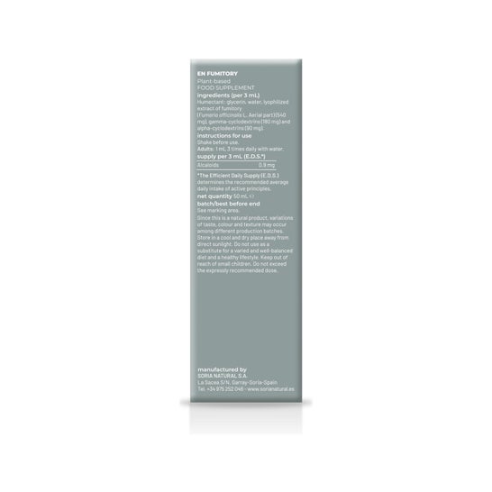 Extracto Fumaria Xxi 50 Ml Soria Natural *