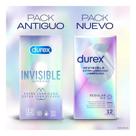Durex® Invisible extra fin extra lubrifié 12pcs Durex® Invisible extra fin extra lubrifié 12pcs
