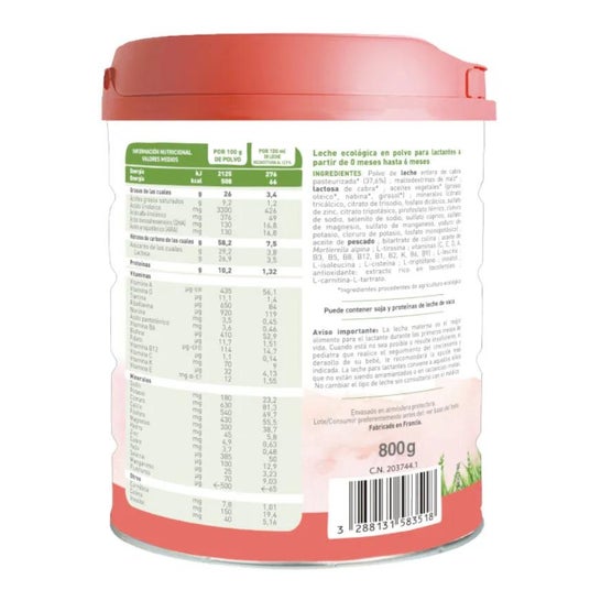 BabyBio Caprea 1 Lait Bio 800g BabyBio Caprea 1 Lait Bio 800g