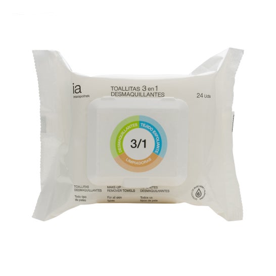 Interapothek 3 en 1 lingettes démaquillantes 24 Unités