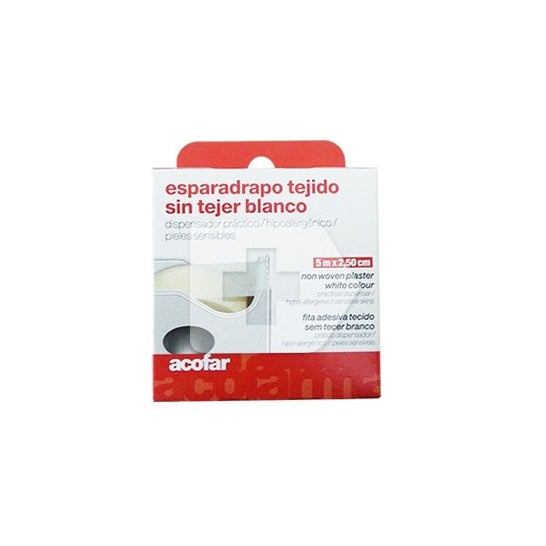 Acofar plâtre blanc non tissé 5x1,5cm 1 pc