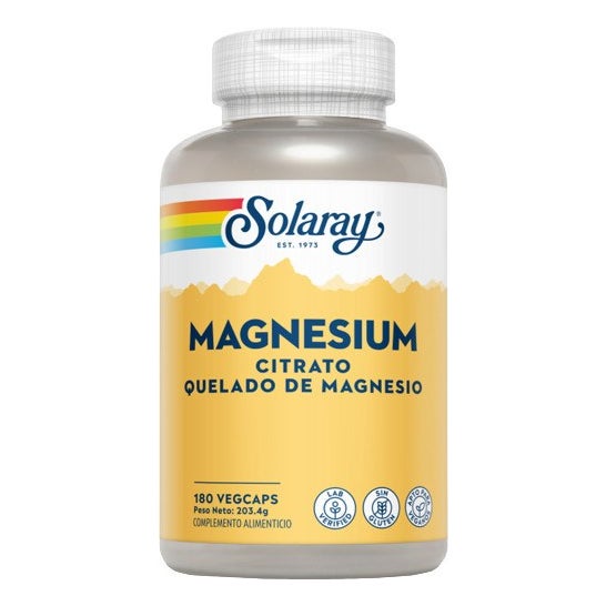 Solaray Magnésium Citrate De Magnésium Chélaté 180 Gélules