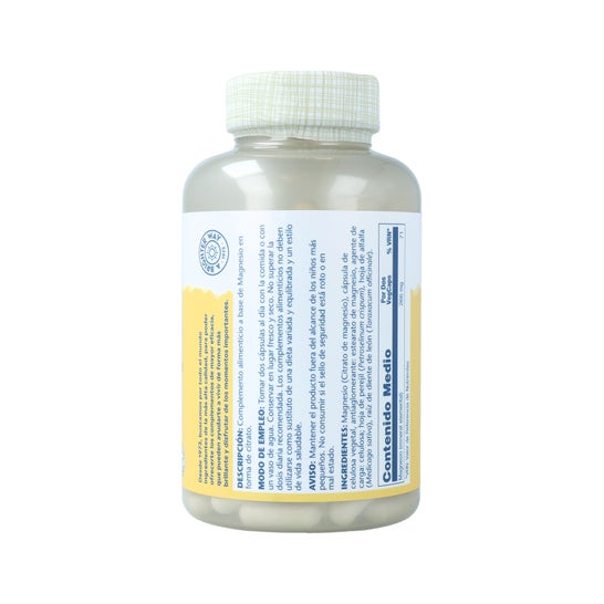 Solaray Magnésium Citrate De Magnésium Chélaté 180 Gélules