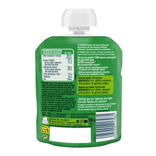 Naturnes Bio Sachet de Poire 90g