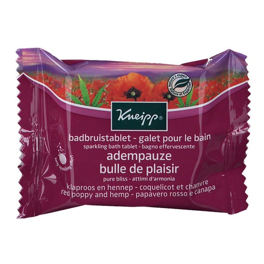 Kneipp Bulle De Plaisir Galet Effervescent Pour Le Bain Coquelicot Et Chanvre 80g