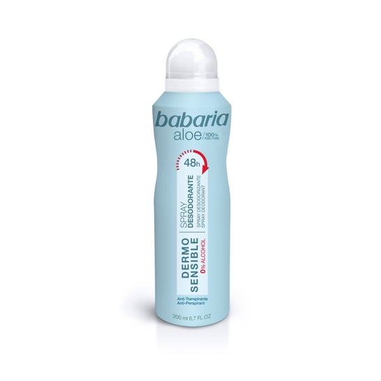 Babaria Aloe Spray Déodorant Dermo Sensible 200ml Vapo Vapo