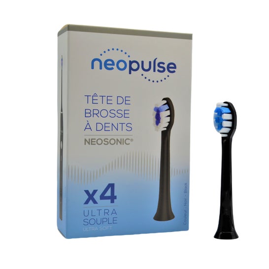 Neopulse Tête de Brosse À Dents Électrique Neosonic Noir Ultra-Souple 4 Unités
