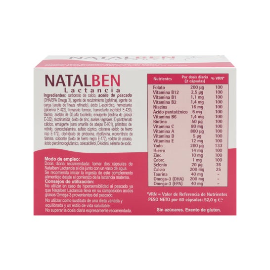 Natalben Allaitement 60 Capsules
