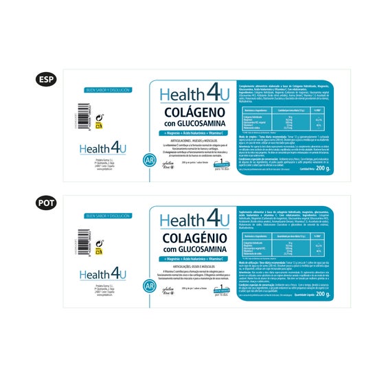 Health 4U Collagène + Glucosamine en Poudre 200g