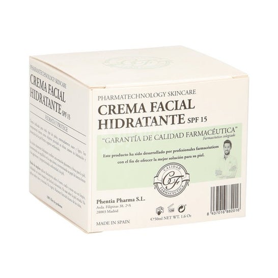 Crème hydratante pour le visage de qualité pharmaceutique Spf15 50ml