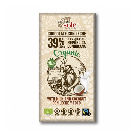 Chocolates Sole Chocolat au Lait et Noix de Coco 39% 100g