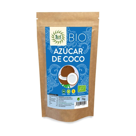 Sucre de noix de coco biologique sans gluten végétal naturel 250g