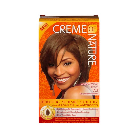 Creme Of Nature Exotic Shine Teinture Medium Warm Brown 7.3 1ut