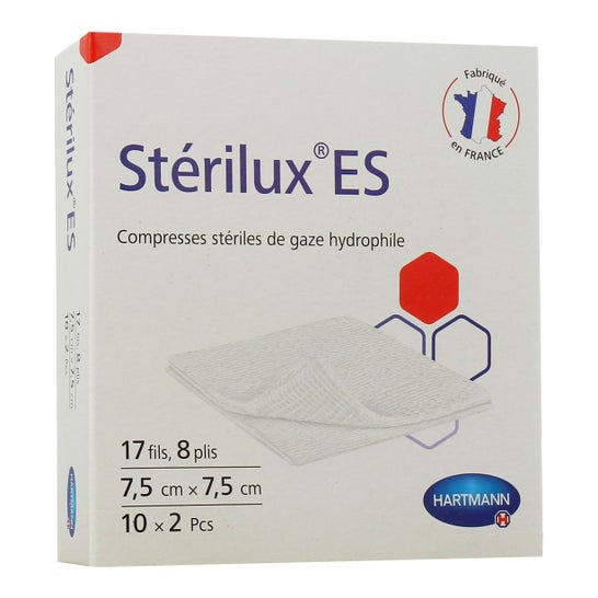 Stérilux Es Compresa Estéril Gasa 7,5x7,5cm 2x10uds