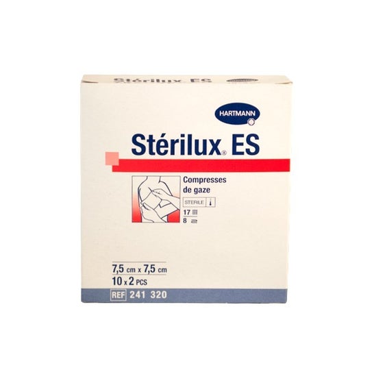 Stérilux Es Compresa Estéril Gasa 7,5x7,5cm 2x10uds