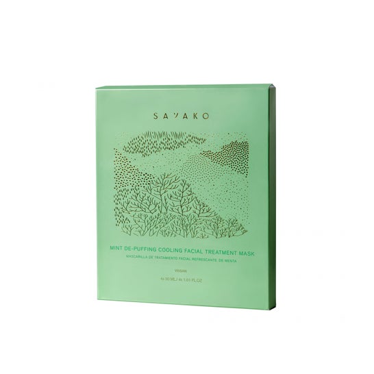 Masque facial rafraîchissant à la menthe poivrée Sayako 4x30ml