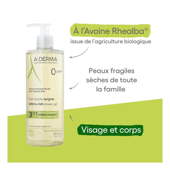 A-Derma Gel Douche Surgras 500ml