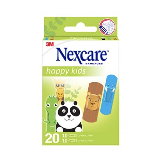 3M Nexcare Active Happy Kids Animaux Adhesive Pad 10 pièces