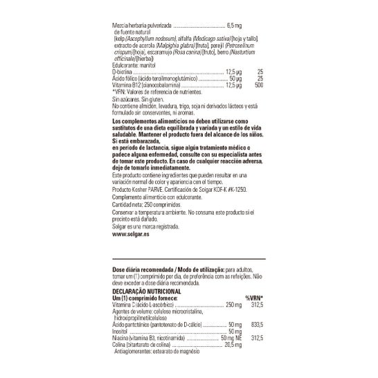 Solgar B-complexe avec vitamine C 250 Comp