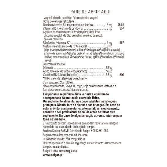 Solgar B-complexe avec vitamine C 250 Comp