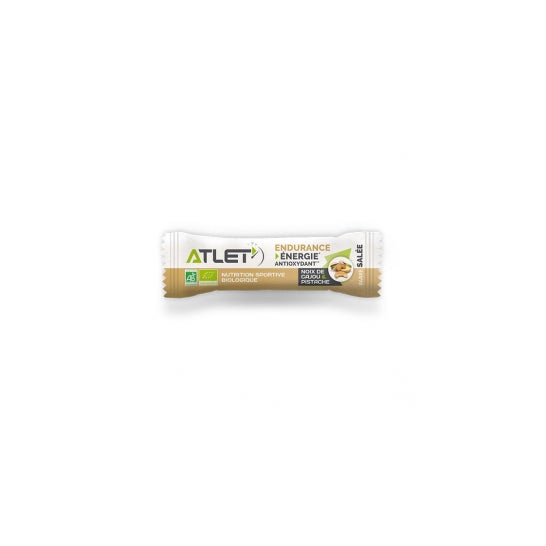 Barre salée énergétique biologique / noix de cajou pistache 25g